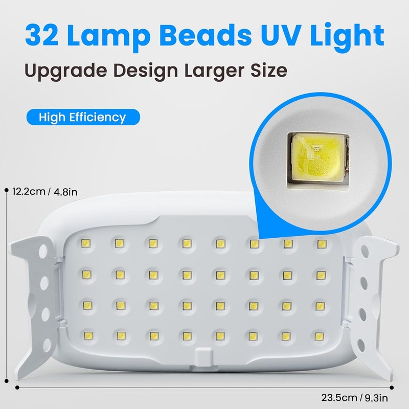 Bsrezn 200g UV Resin Kit with Large Light 32 Beads, Crystal Clear Solar Activated UV Epoxy Resin for Jewelry Making (100g x 2) - Image 3